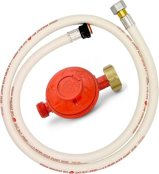 kit detendeur Propane 37 mbar + Tuyau Flexible Butane/Propane 1,50m